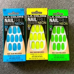 L.A. COLORS NAIL FRILL NEON PRESS ON NAILS